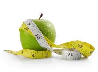 Apple and measuring tape clipart