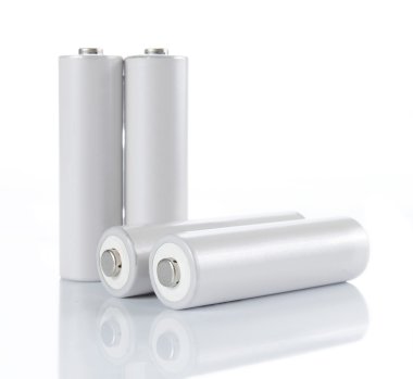 White AA batteries clipart