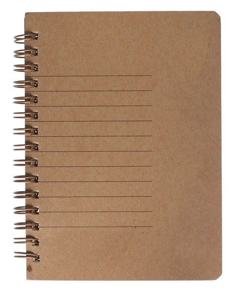 Prawej strony notatnik brązowy — Zdjęcie stockowe