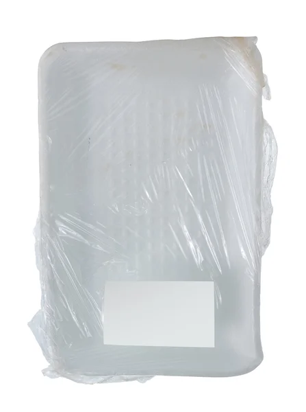 Белый пластиковый контейнер — стоковое фото