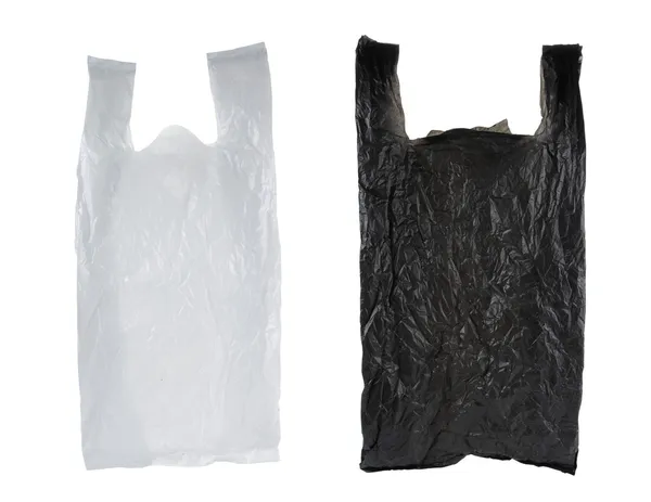 Sac plastique noir et blanc — Photo