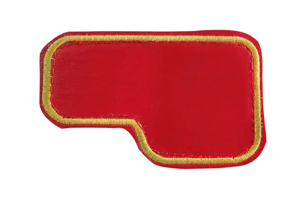 Etiqueta de calça vermelha — Fotografia de Stock