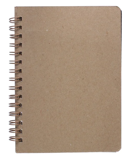 Brown notepad right page — Stock Photo, Image