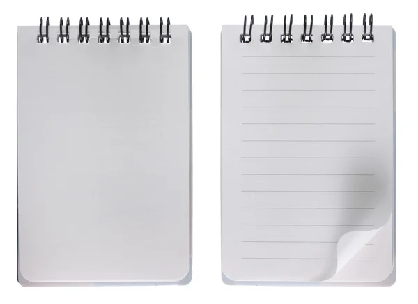 Lege notebook met en zonder raster — Stockfoto