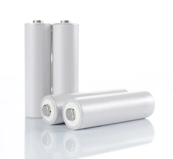 白の単3 形電池 — ストック写真