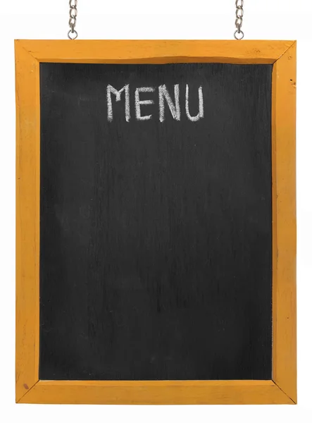 Restaurante placa de menu no quadro-negro — Fotografia de Stock