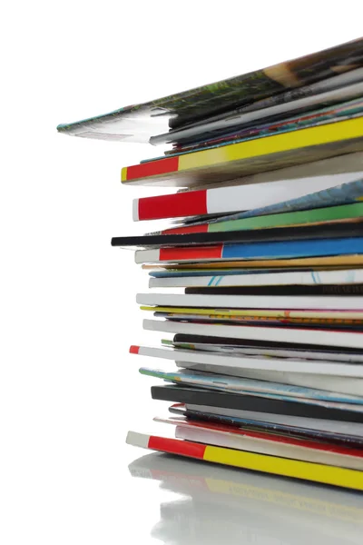Shot of stack of magazines with blank cover — Stock Photo, Image