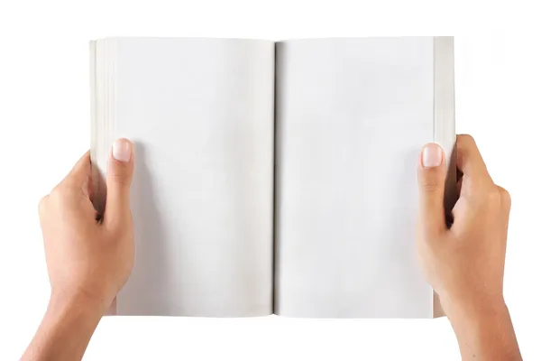 Gesto della mano che tiene un libro — Foto Stock