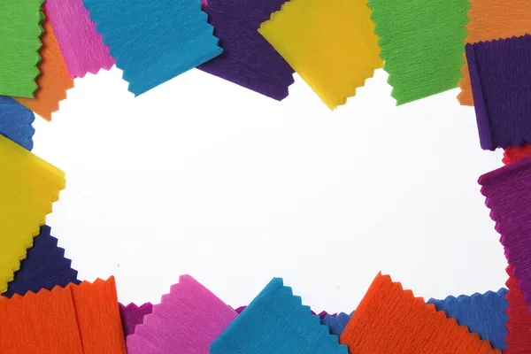 Moldura colorida feita de papel colorido — Fotografia de Stock