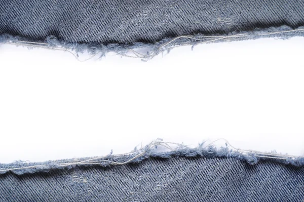 Zerrissene Vintage Jeans Textur mit Leerraum — Stockfoto