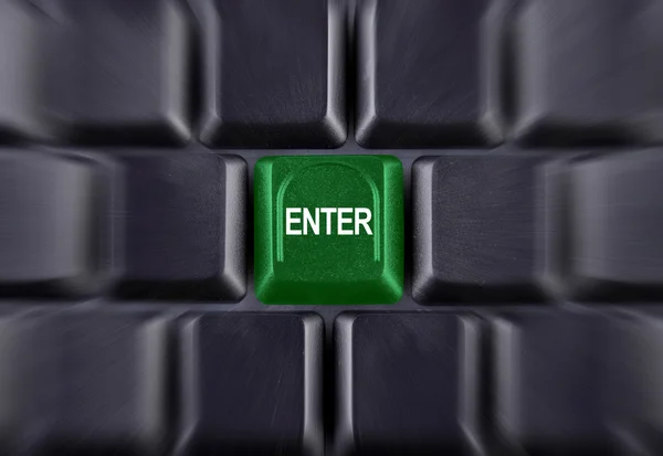 Červené tlačítko enter na klávesnici — Stock fotografie