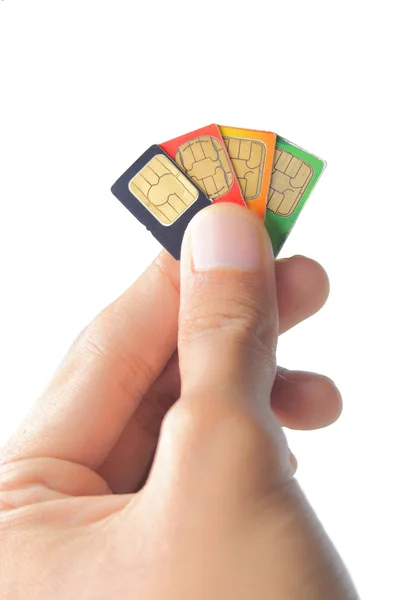 stock image Sim card In a hand