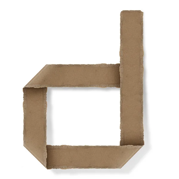 Орігамі стиль алфавіту літери d — стокове фото