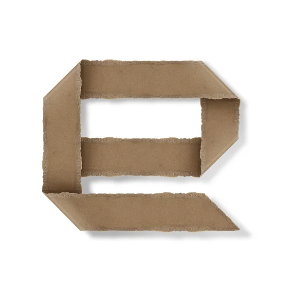 Origami stile alfabeto lettere e — Foto Stock