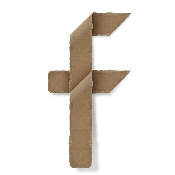 Origami estilo alfabeto letras f — Fotografia de Stock