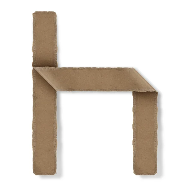 Origami estilo alfabeto letras h — Fotografia de Stock