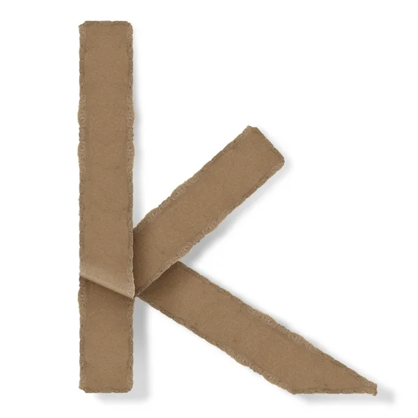 Origami estilo alfabeto letras k — Fotografia de Stock