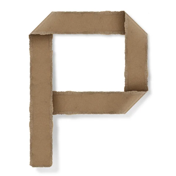 Буквы алфавита в стиле оригами p — стоковое фото