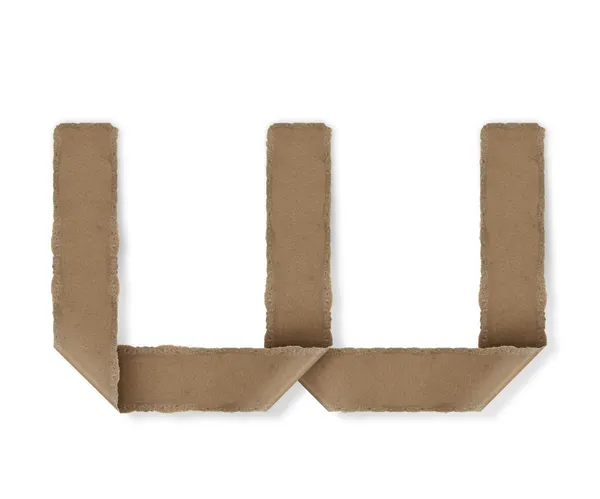 Origami estilo alfabeto letras w — Fotografia de Stock