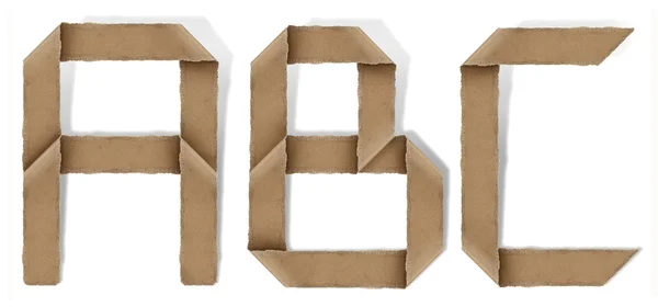 Lettere alfabetiche in stile origami a b c — Foto Stock