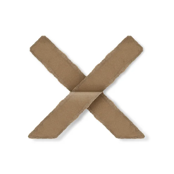 Оригами буквы алфавита x — стоковое фото