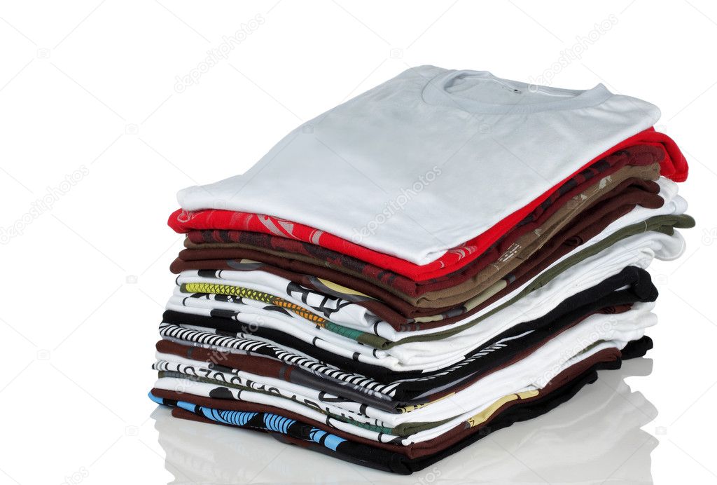 Stack of t-shirt and clothes