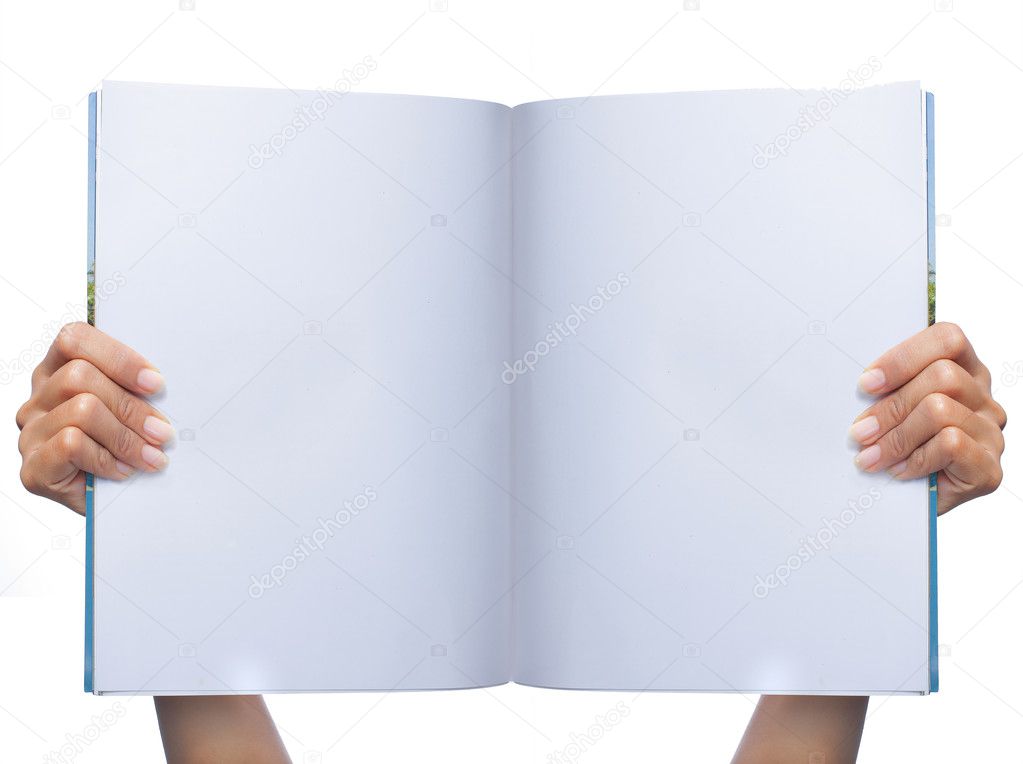 blank open magazine