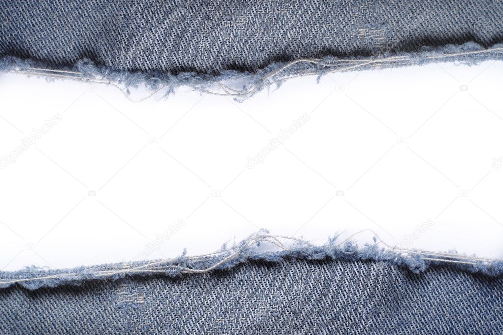 Ripped vintage jeans texture with blank space
