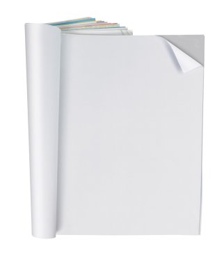 Blank magazine page clipart