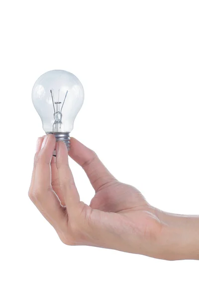 stock image Hand holds the bulb