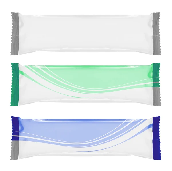 Weiße Leerfolienverpackung. bereit für Ihr Design — Stockfoto
