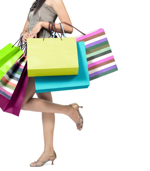 Kobieta z torbami na zakupy — Zdjęcie stockowe