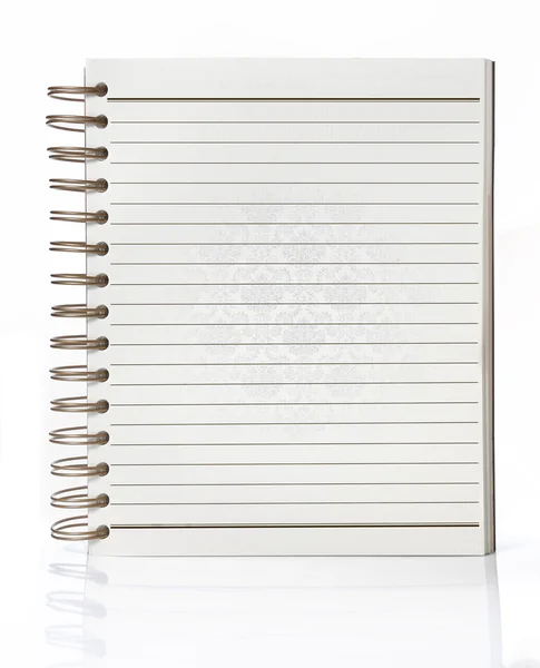 Opened blank page of notepad — Stock Photo, Image