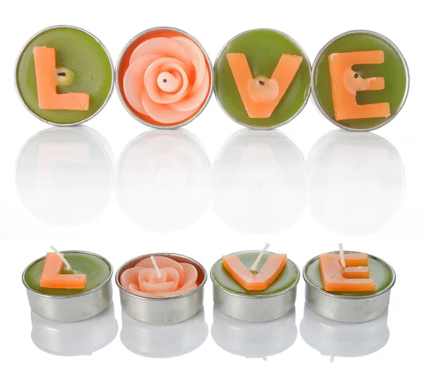 Love candles — Stock Photo, Image