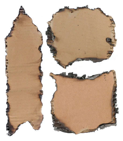 Burned cardboard — Stock Photo, Image