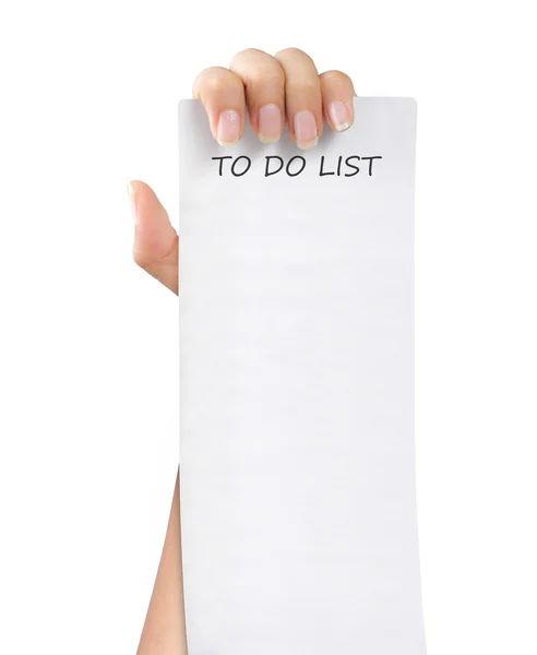 Να κάνετε τον κατάλογο Σημείωση χαρτί — Φωτογραφία Αρχείου