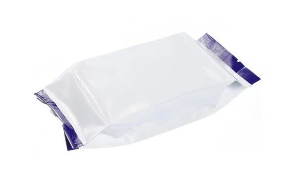 Emballage plastique blanc — Photo