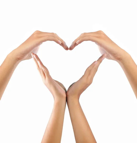 Love shape by hands — Stock Photo, Image