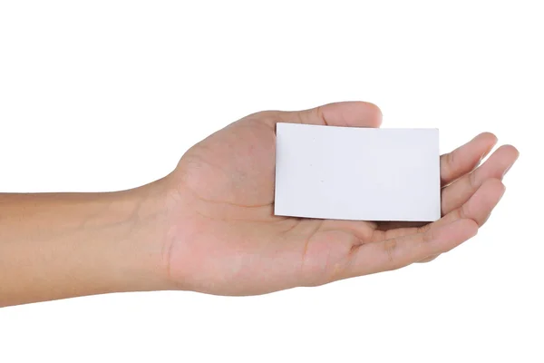 Hand holding a card — Stock Photo, Image