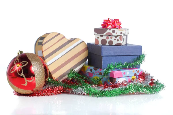 Dárková krabička vánoční — Stock fotografie