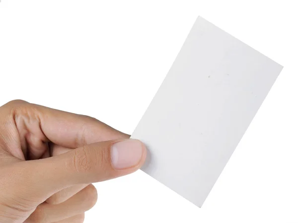 Рука с визиткой — стоковое фото