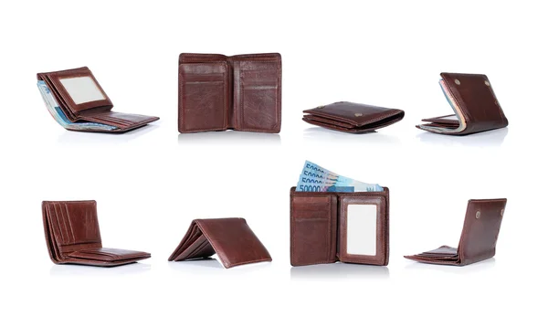 Kahverengi cüzdan — Stok fotoğraf