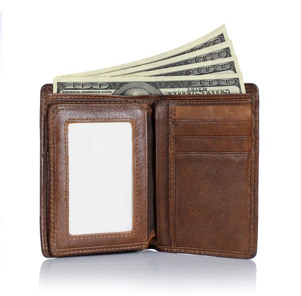 Portefeuille en geld — Stockfoto