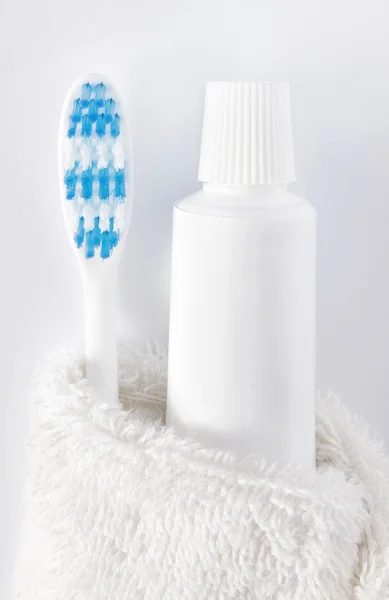 Brosse à dents et dentifrice — Photo