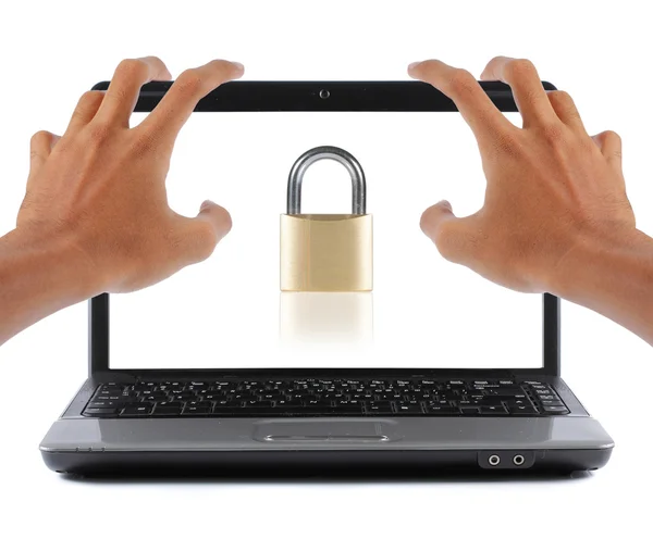 stock image Laptop security