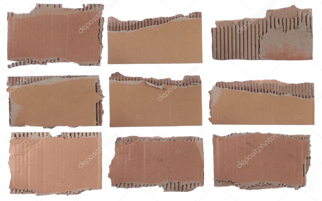 Collection of a cardboard pieces