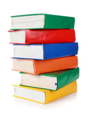 Stack of many colorful books clipart