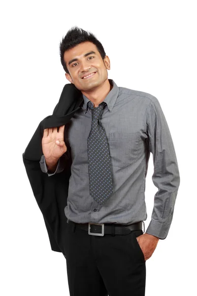 Porträt eines glücklich lächelnden Geschäftsmannes — Stockfoto