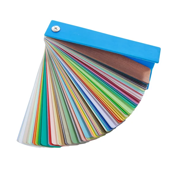 Amostras de guia de cor colorida no fundo branco — Fotografia de Stock