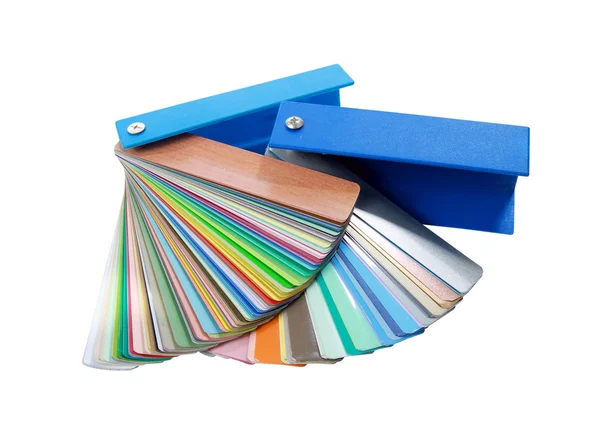 Amostras de guia de cor colorida no fundo branco — Fotografia de Stock